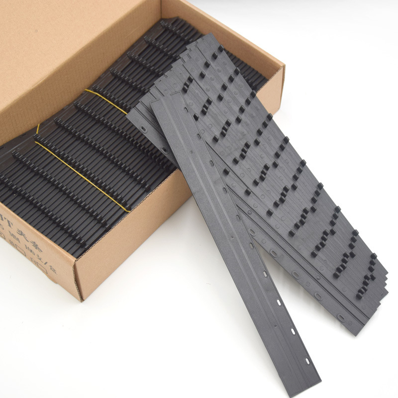 装订夹条 10mm黑色夹条活页夹条压边条十孔装订夹条装订塑料夹条