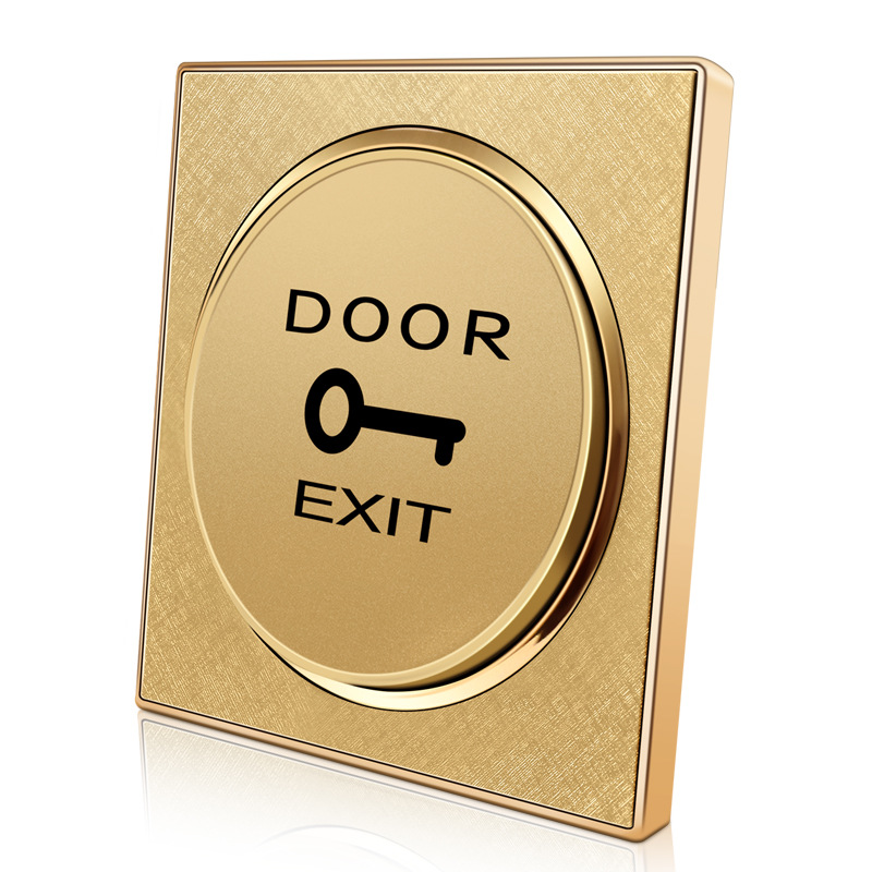 门禁开关金面板出门按钮86型暗装高品质复位明装常开常闭开门按钮