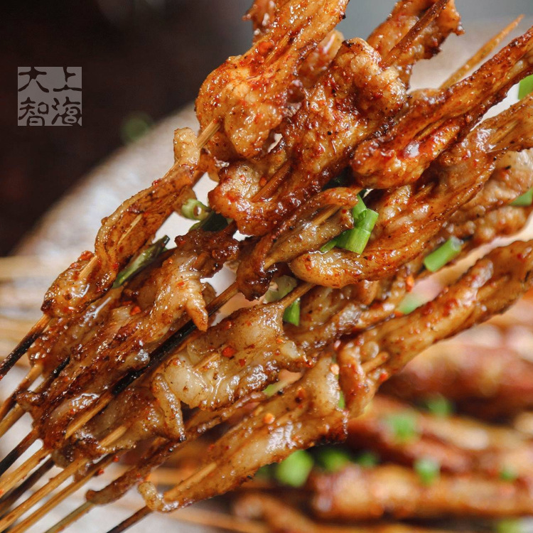 五花肉串 铁板猪肉串 户外烧烤油炸小吃 冷冻半成品 20串/袋