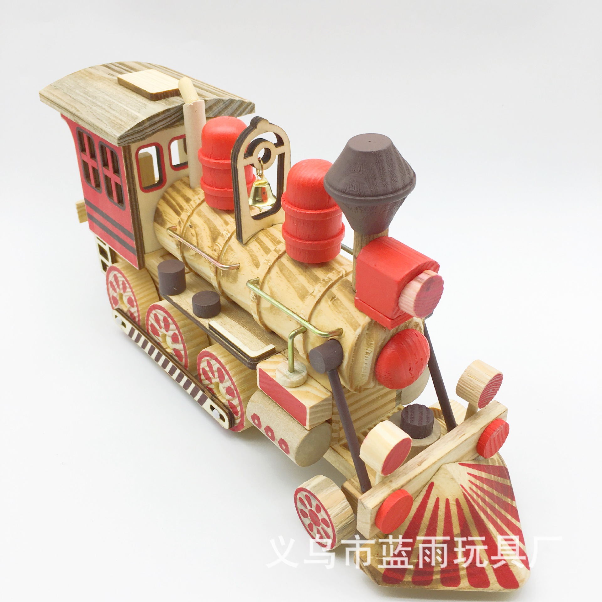 厂家直销复古木质火车头儿童玩具创意礼品家居生活摆件工艺品批发