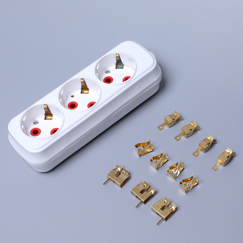 法式插座五金件 插座五金配件 欧式插座插脚端 插座配件