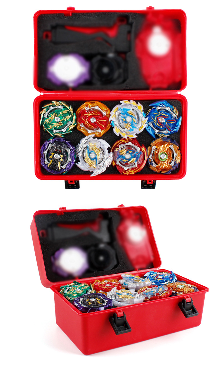 爆裂战斗陀螺gt系列b134b139b144八个爆旋陀螺带工具箱豪华套装