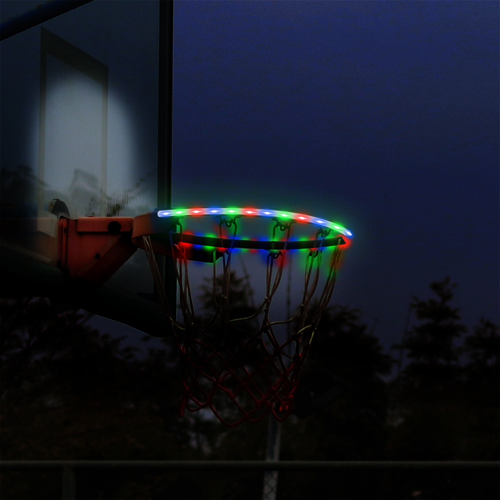 新款led篮球灯带太阳能夜光变色篮球框灯条 led太阳能灯带1米30灯