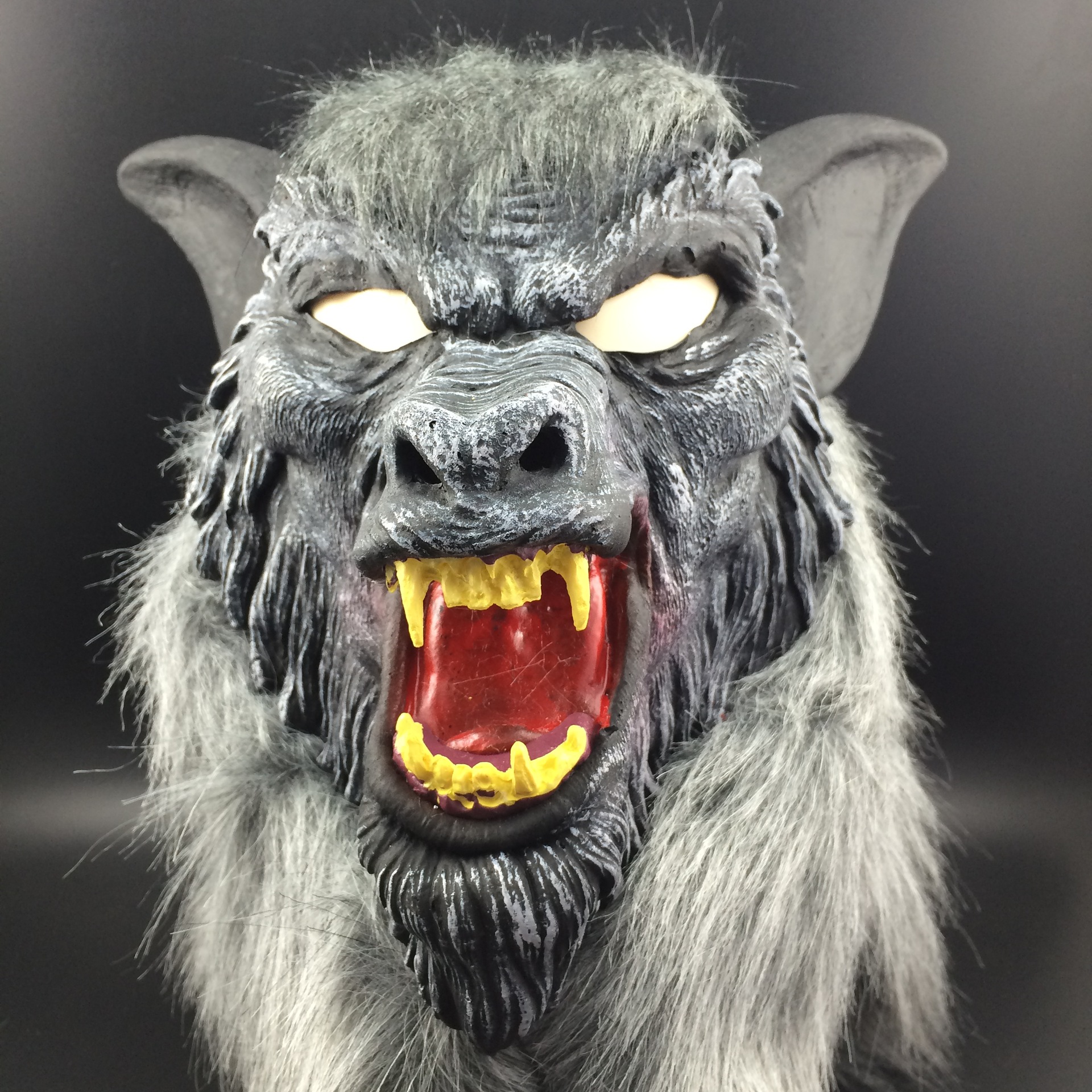 万圣节面具恐怖魔鬼化装舞会道具面具全套头狼头头套带牙大狼头