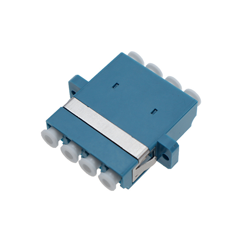 光纤耦合器 lc-lc 小方头电信级四联 光纤连接器光纤适配器法兰盘