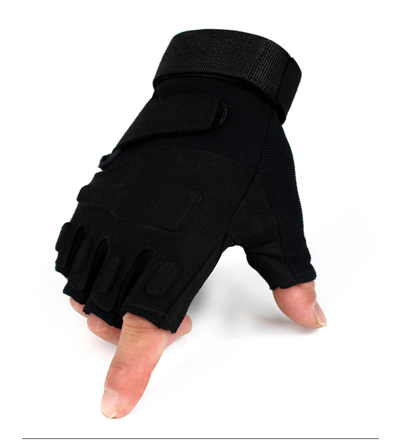 正品防滑黑鹰战术手套作战半指手套格斗户外装备战斗防割登山夏季