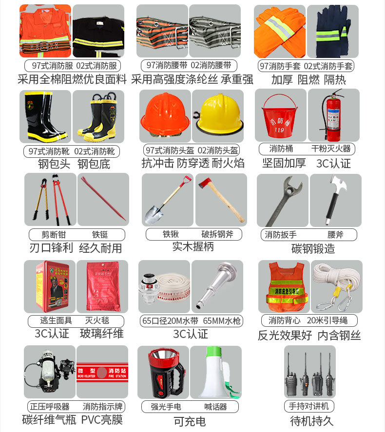 消防器材柜微型消防站全套应急器材设备防火组合装备柜工地消防柜