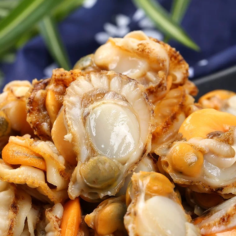 冻煮裙边贝 冷冻小扇贝肉 40/60 海鲜贝肉 辣卤小吃辣炒用10kg/件