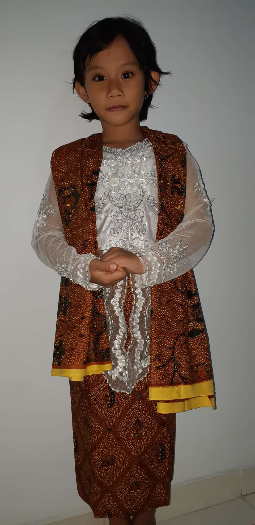 印度尼西亚传统服装 丝绸,成人,儿童装 刺绣图案(预订)