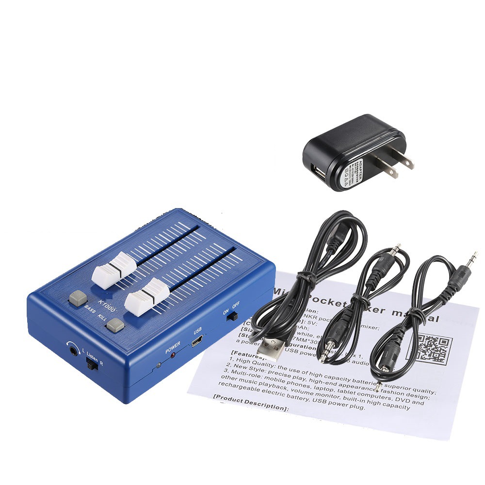 手机混音器 dj混音台 手机调音器 立体声音频放大器