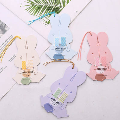 63930 九马文具批发 svhk-5319 胡萝卜兔造型书签pet手帐帖