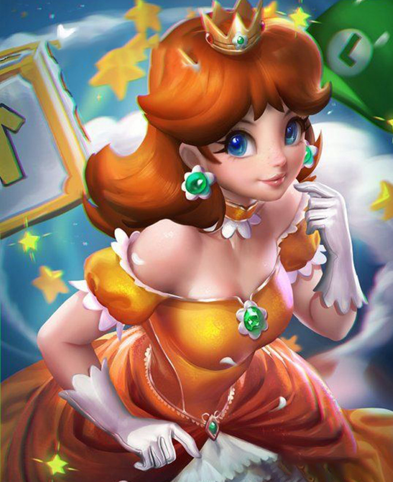 佳荣超级马里奥cos服 超级马里奥黛西公主连衣裙 动漫cosplay服装