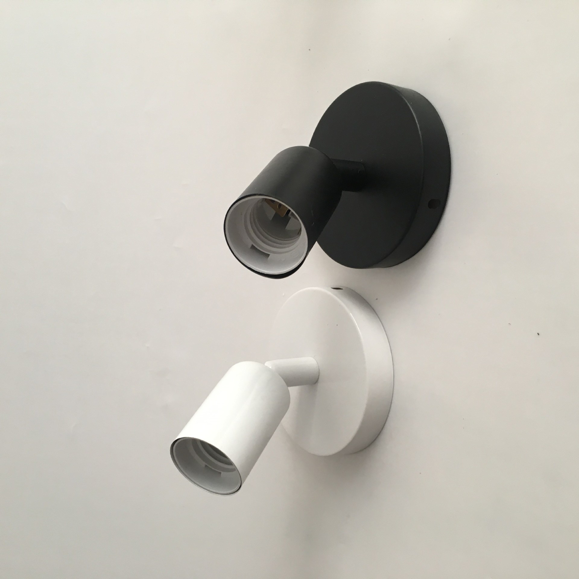 万向e14灯座e27螺口灯头led吸顶灯射灯底座180度壁灯床头灯具配件