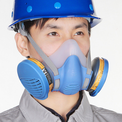 宝顺安防毒口罩喷漆专用活性炭防毒气面具防尘口鼻覃化工气体面罩
