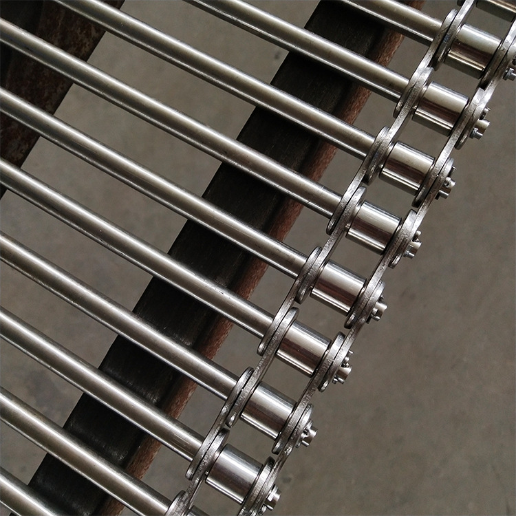 厂家定做食品用输送带巧克力涂层输送链杆式网带不锈钢支轴链