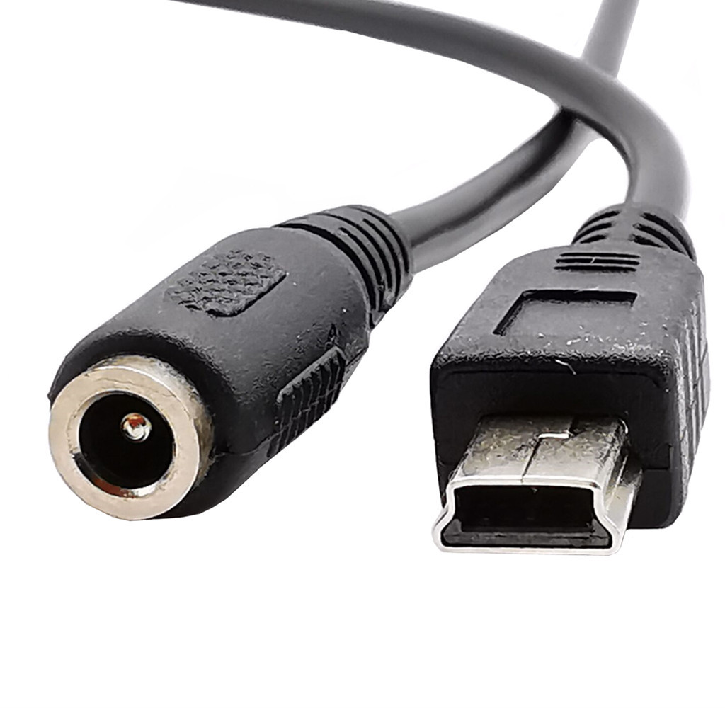 3a纯铜3.5*1.35mm母转mini 5p公转换线dc转t型口5pin电源转接线