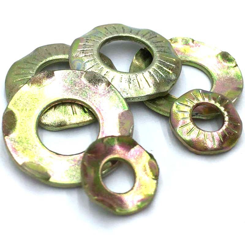 蝶形带爪压花蝶形垫圈 桥架接地线专用防滑垫片 爪形防滑垫