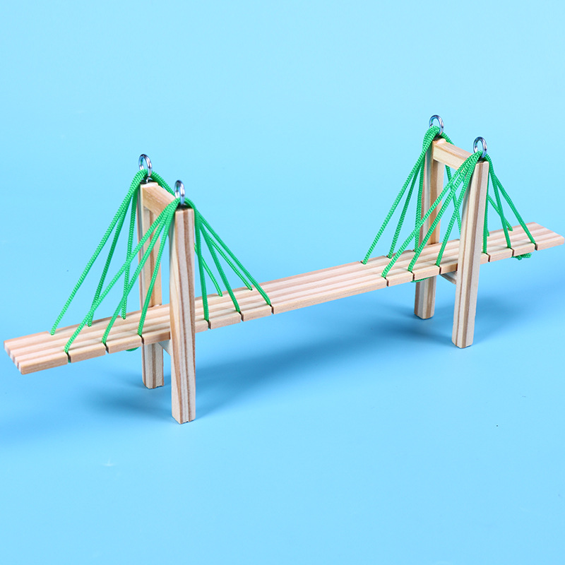 创意自制斜拉桥科技小制作diy益智科教具实验模型材料厂家直销