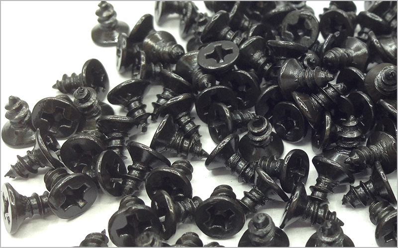 批发电镀发黑沉头自攻螺丝平头尖尾黑色螺丝电镀ka发黑黑镍