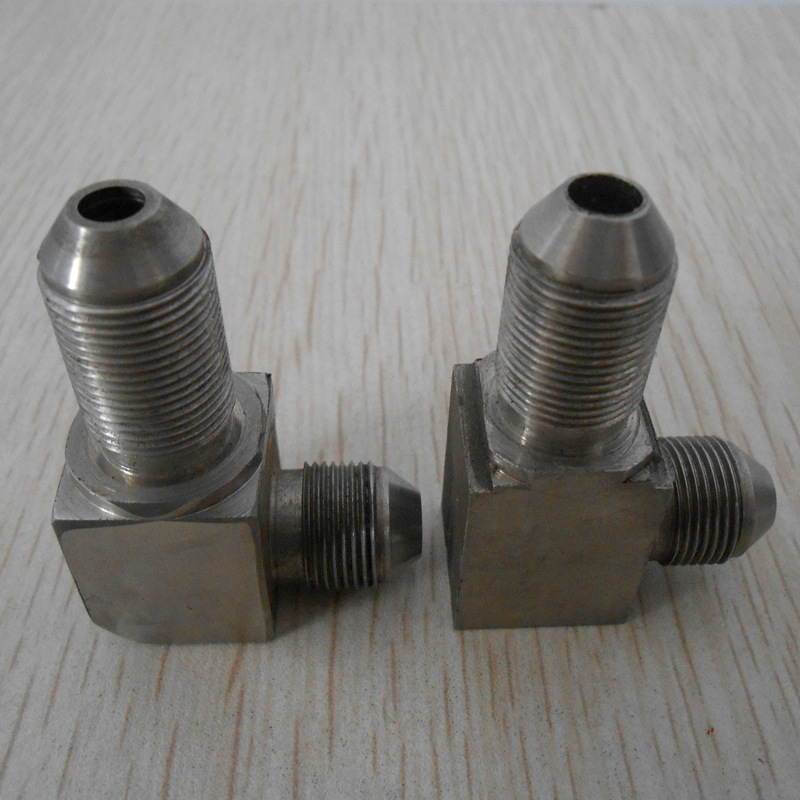 供应不锈钢直角接头 液压系统管路接头 74度锥螺纹接头