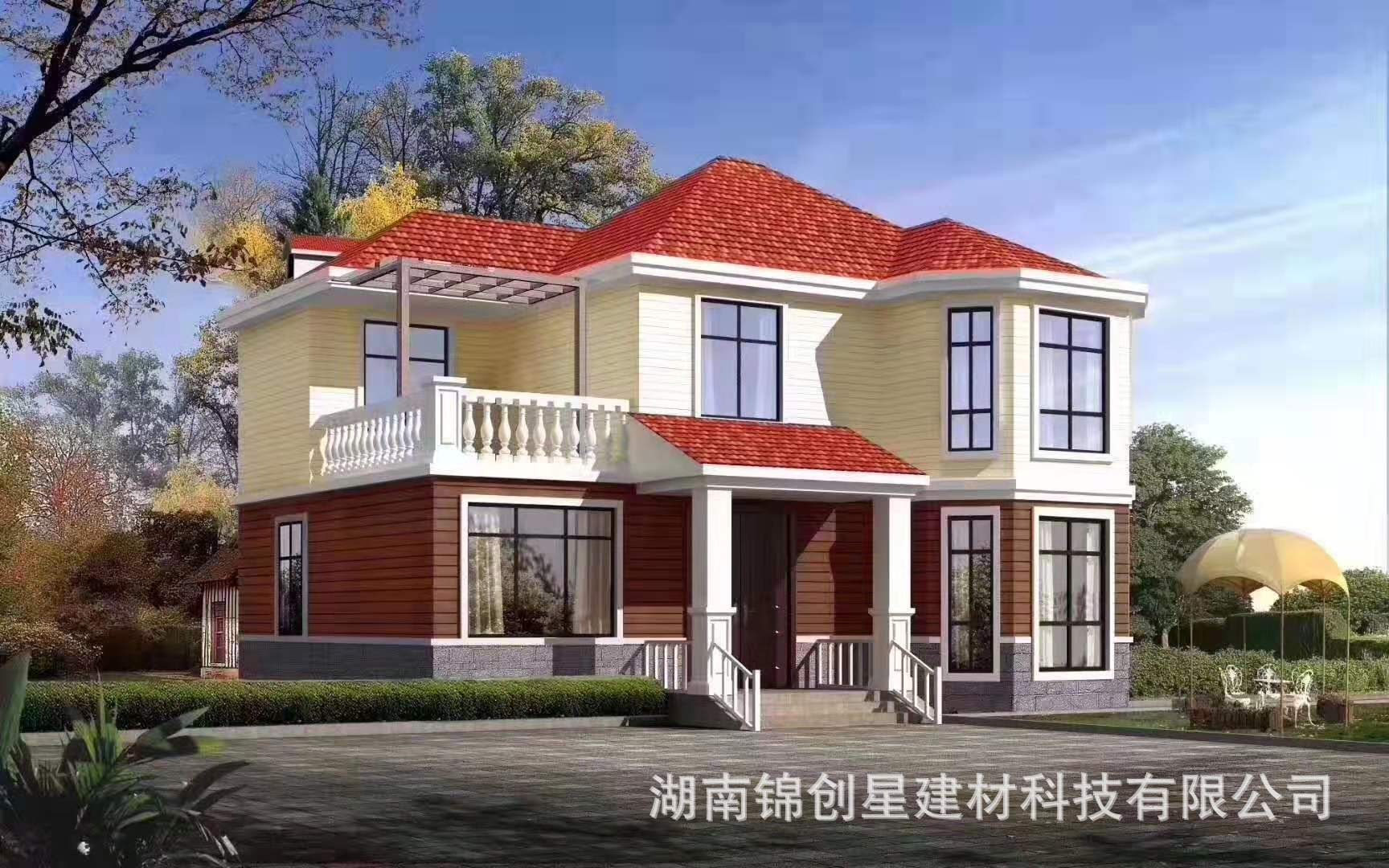 轻钢结构房屋 装配式别墅 新农村改造住宅 景观房 轻钢龙骨工厂