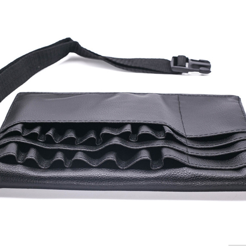 定制高档皮质化妆包刷 大容量折叠化妆工具收纳包 便携化妆包