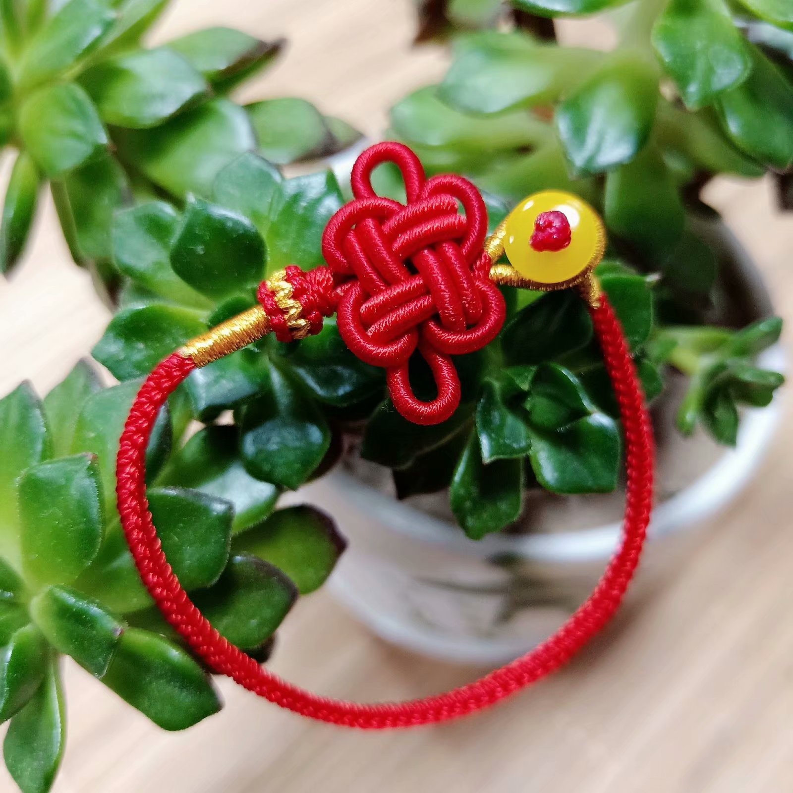 端午节五彩绳手链手工编织如意结中国结手绳红绳diy饰品情侣手链