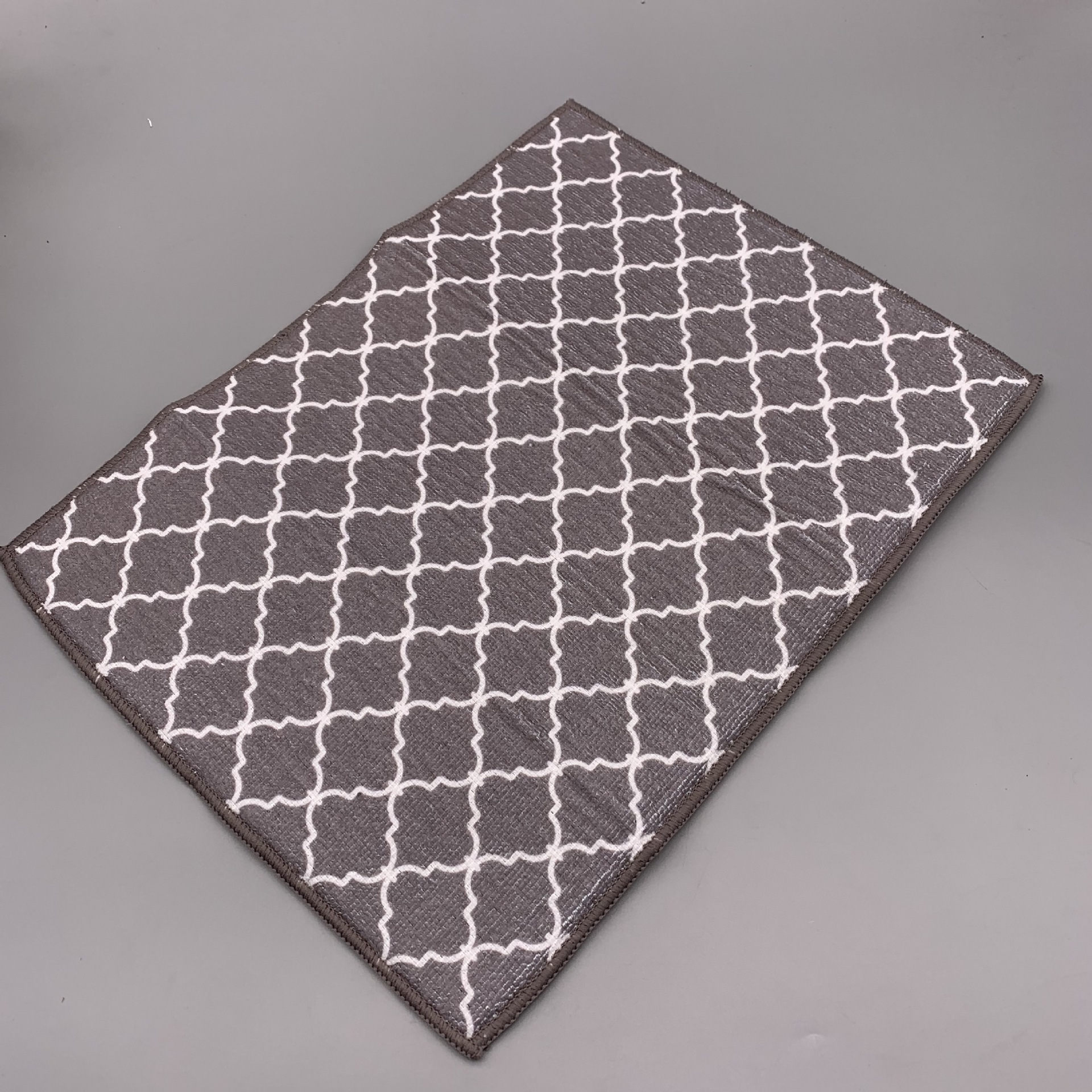 外贸pot mat 创意餐垫 加厚日用餐垫 隔热方格灰色方形餐垫布餐巾