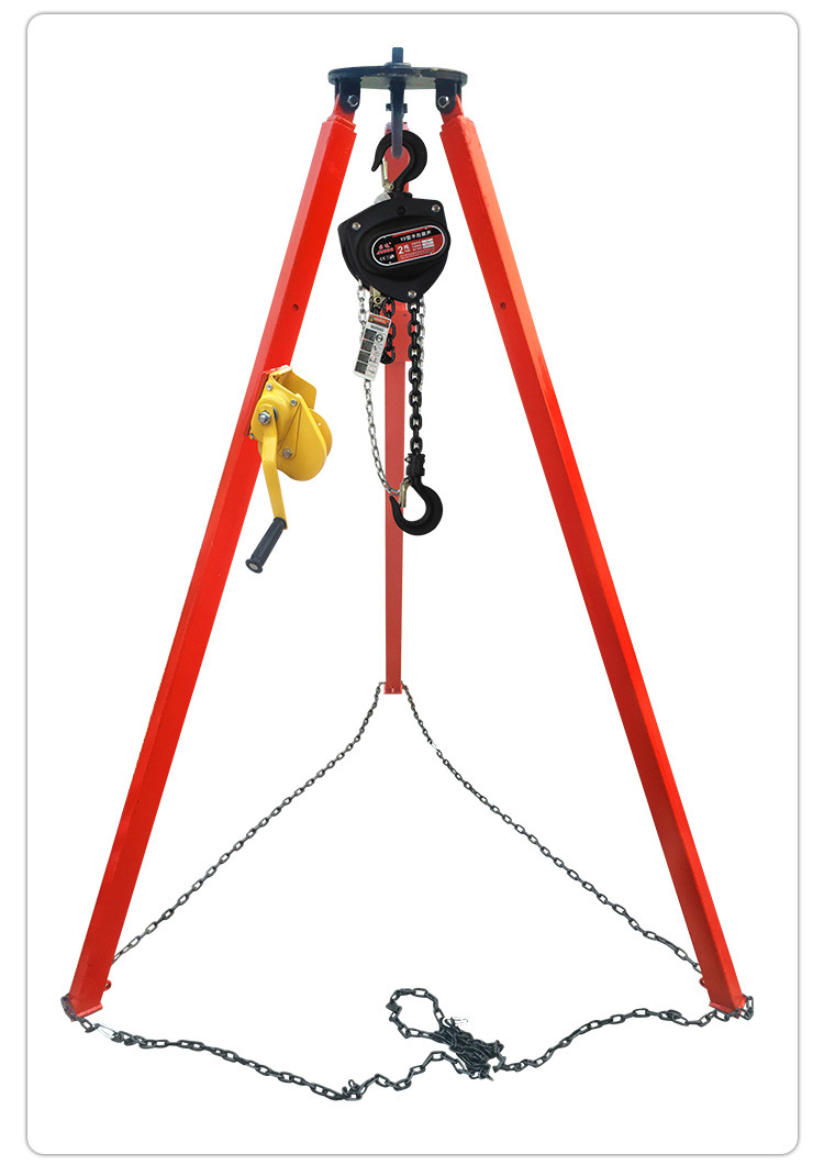 现货供应起重三角支架 微型电动葫芦支架 救援便携式三脚架可伸缩