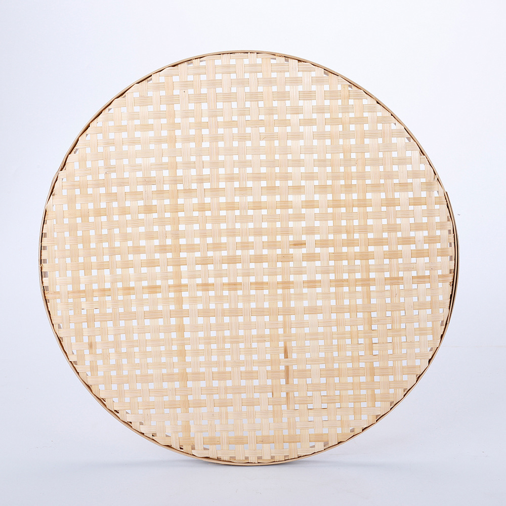 竹编竹制品有孔竹筛酒店幼儿园吊顶装饰挂饰簸箕竹圆盘