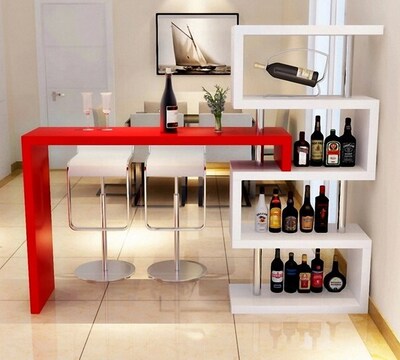 餐厅酒桌吧台家用隔断柜转角酒柜餐桌客厅开放式厨房隔断现代简约