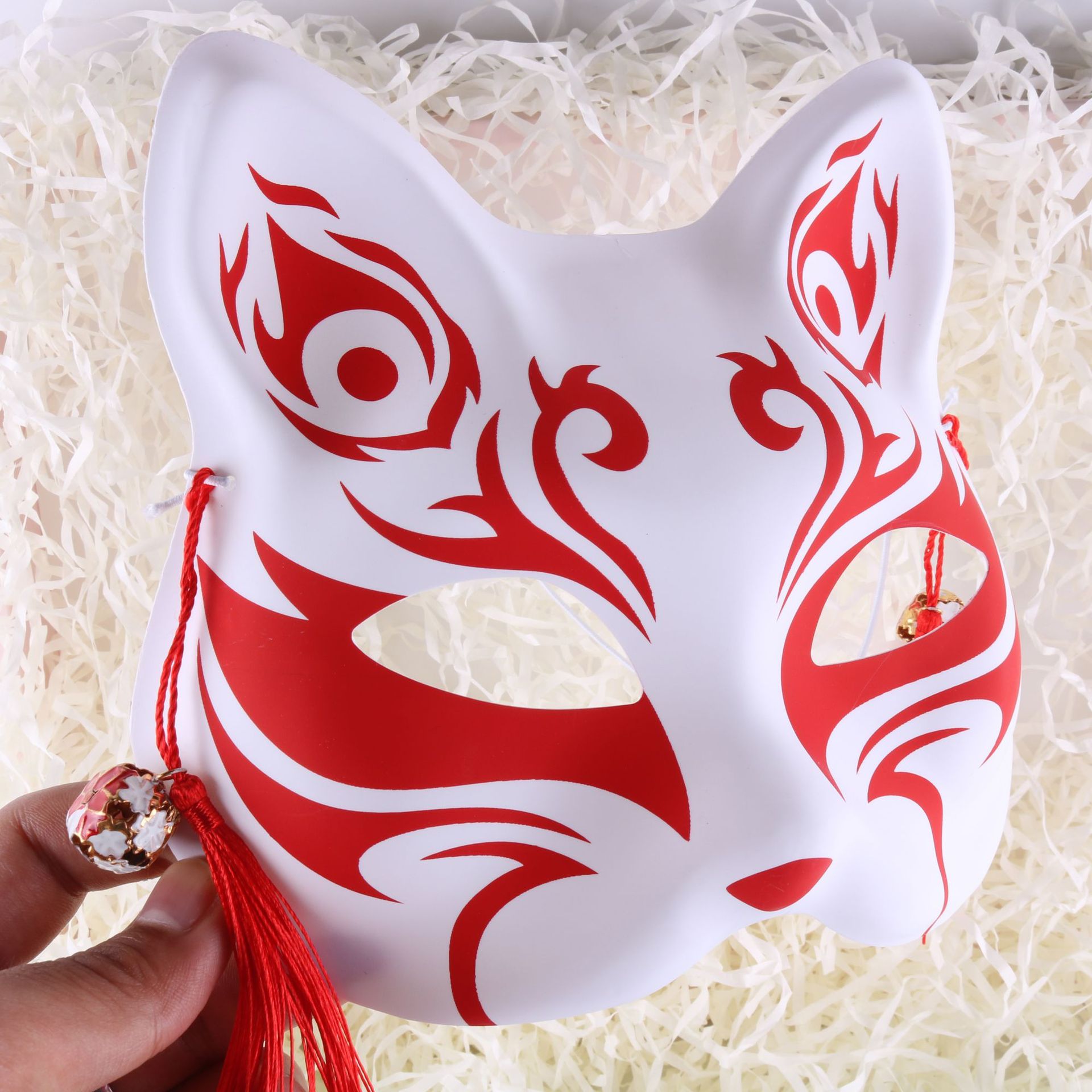 爆款半脸猫面具 动漫狐狸暗部cosplay面具儿童表演动物手绘面具新