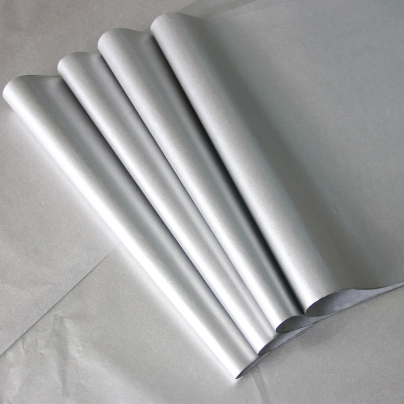 厂家定制拷贝纸银色包装纸服装 拷贝纸鞋子包装纸 拷贝纸定制印刷