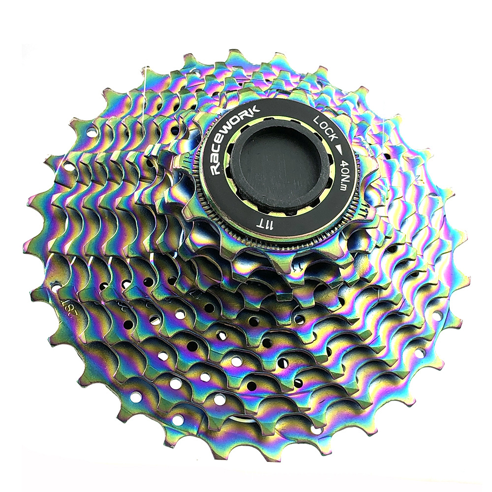 台产racework 11速公路自行车飞轮 11-28t 电镀炫彩卡式飞轮 盒装