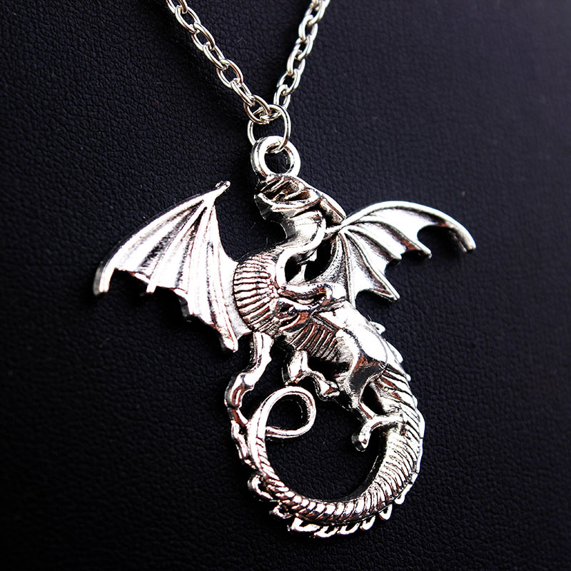 境外ebay爆款 欧美复古夸张西方恶龙颈链 朋克风欧美传说邪龙项链