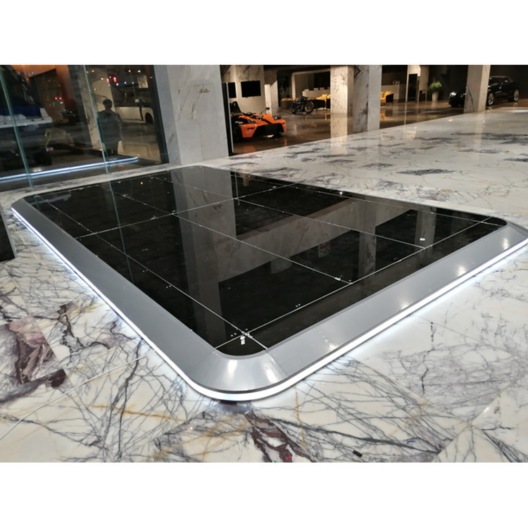 展会玻璃发光地台舞台汽车巡展地台婚庆走秀玻璃地台厂家租赁搭建