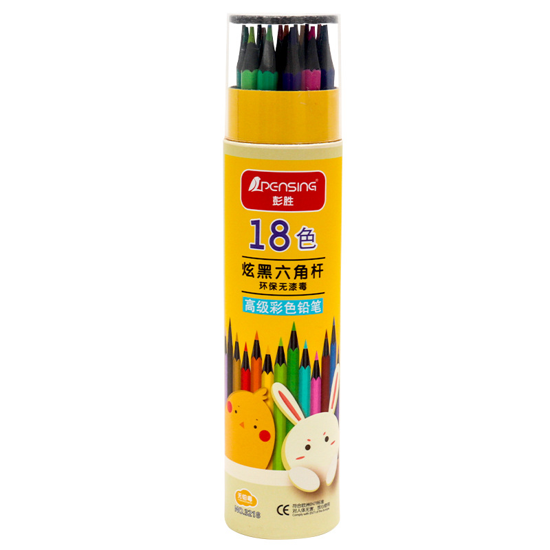 12 Color Cartoon Animal Color Lead 48 Pen Student Drawing Stationery Colored Pencil Multicolor Environmental Protection Oily Colored Pencil Color Lead Manufacturer