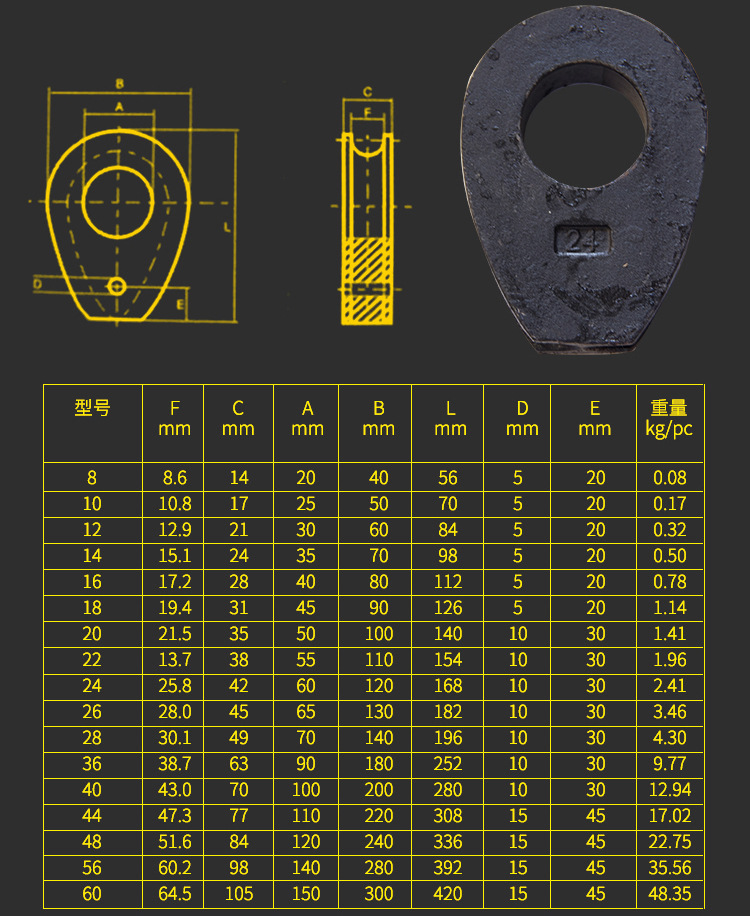 重型套环 起重套环船用套环 吊索具专用配件 支持定制