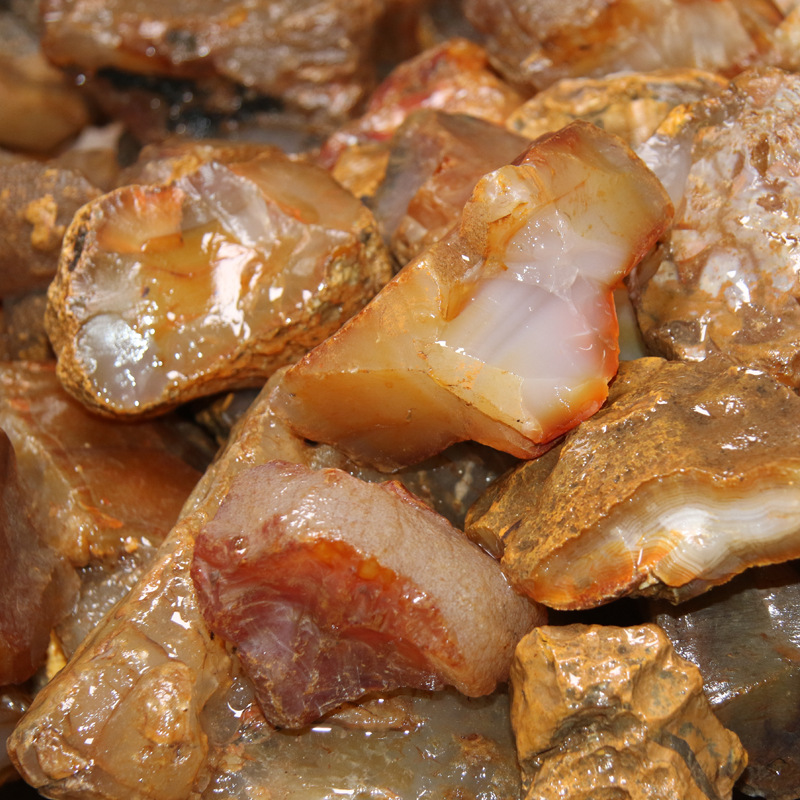 天然摆件玉石冰种红玛瑙原石观赏水晶玉髓宝石手链吊坠雕刻公斤料