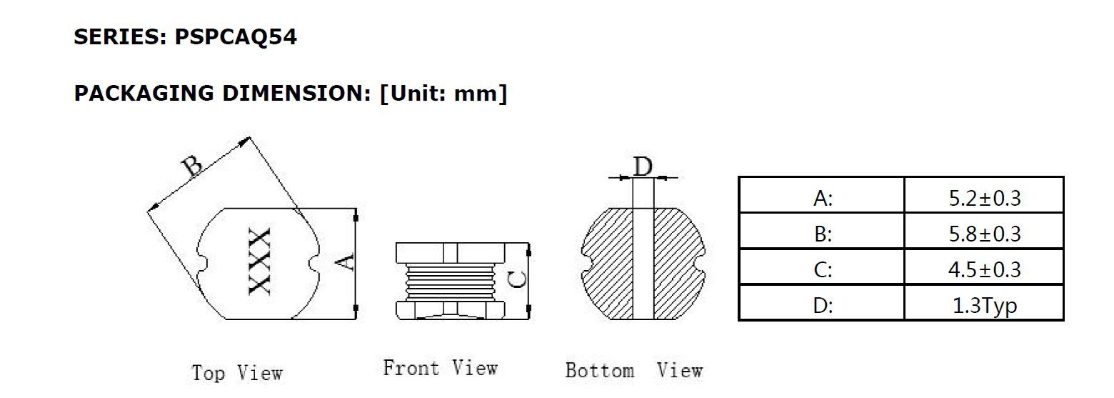 贴片电感cd54 感值1μh~1000μh 贴片工字电感 5845 非屏蔽电感