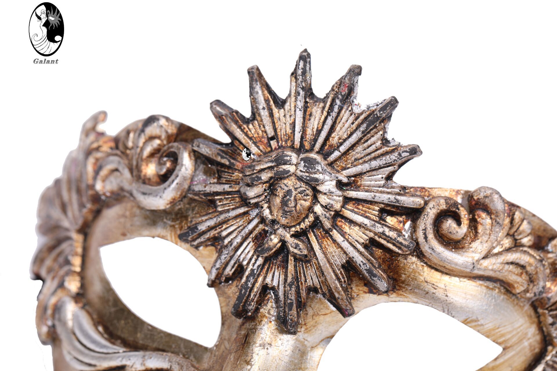 罗马面具威尼斯太阳神面具金色仿古面具舞会派对面具厂家直销