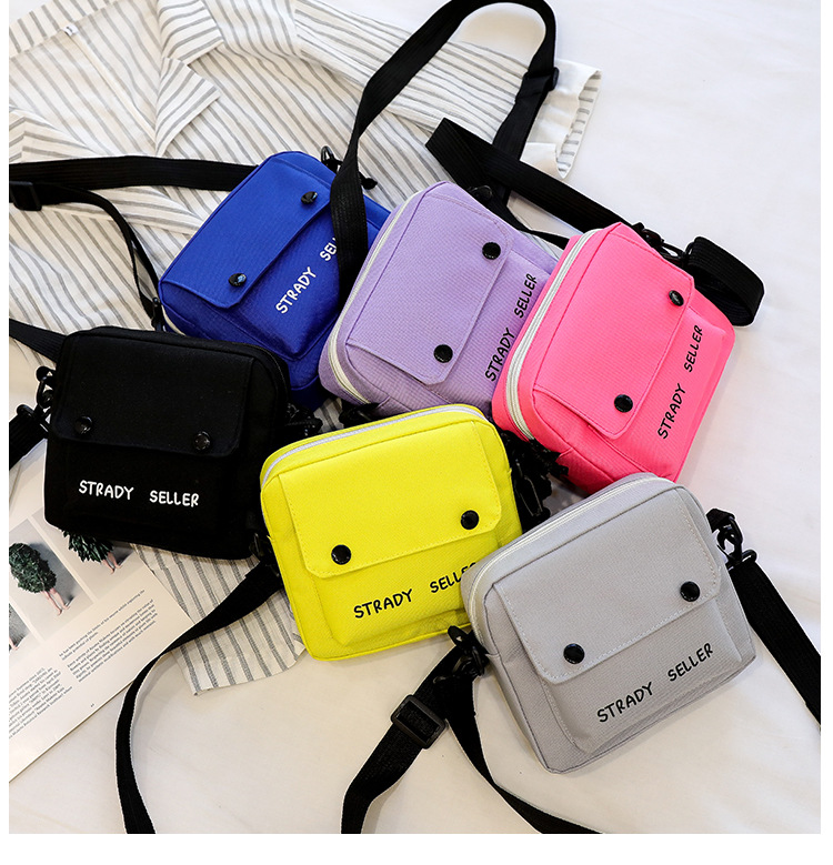 拼多多货源夏季女包时尚小方包 休闲百搭大学生帆布单肩包