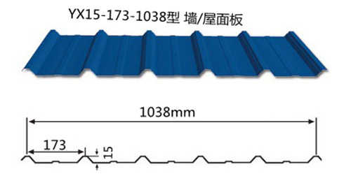 厂家现货供应820隐藏式彩钢板 1038型彩钢屋面板 760型弧型彩钢瓦