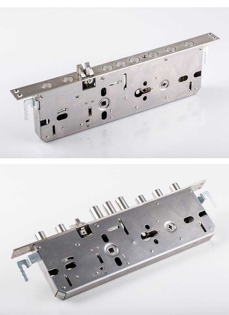 6068防盗门大霸王锁体指纹锁天地钩智能锁双活双快锁体388×40