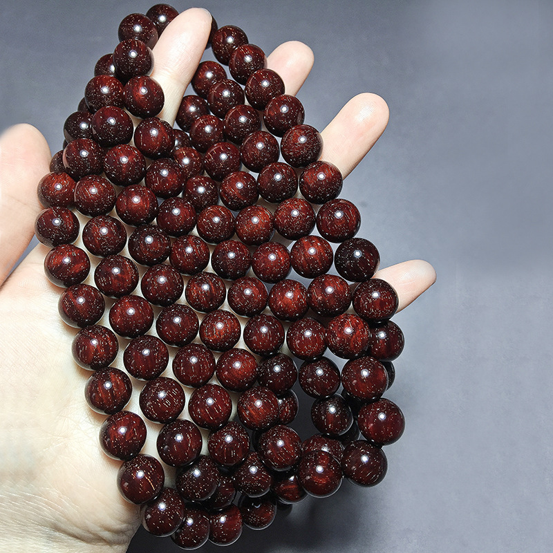 印度小叶紫檀12mm108颗佛珠手链老料毕业级爆满金星紫檀佛珠手串