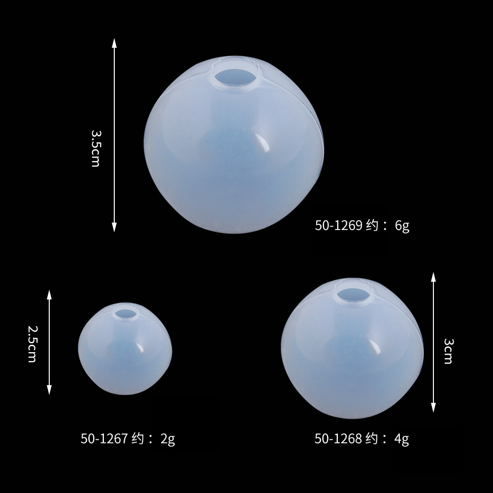 水晶滴胶模具硅胶diy一体球圆球球体球形圆珠模具手工饰品模具
