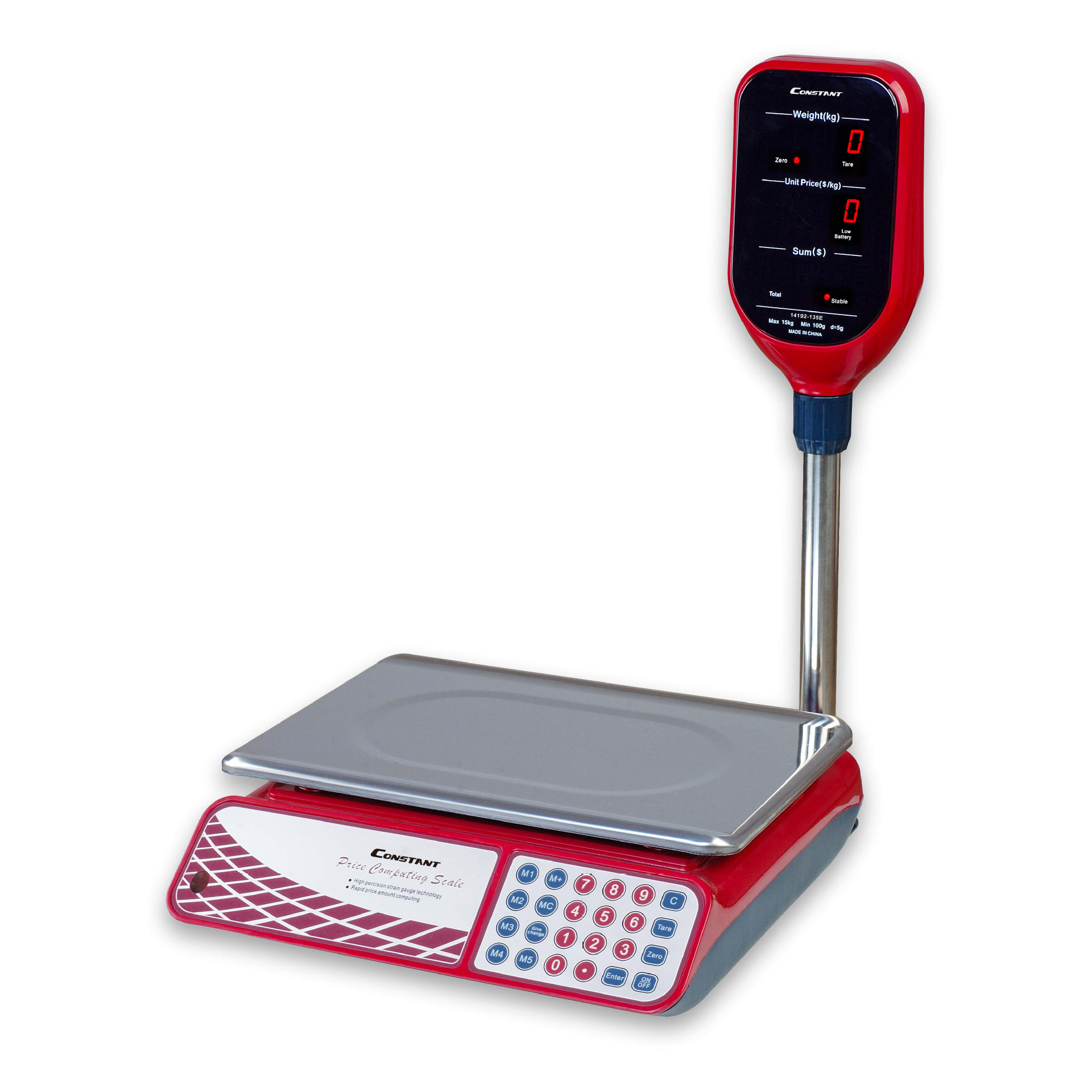 现货塔式电子计价称商业秤出口外贸英文水果秤电子计价台秤40kg