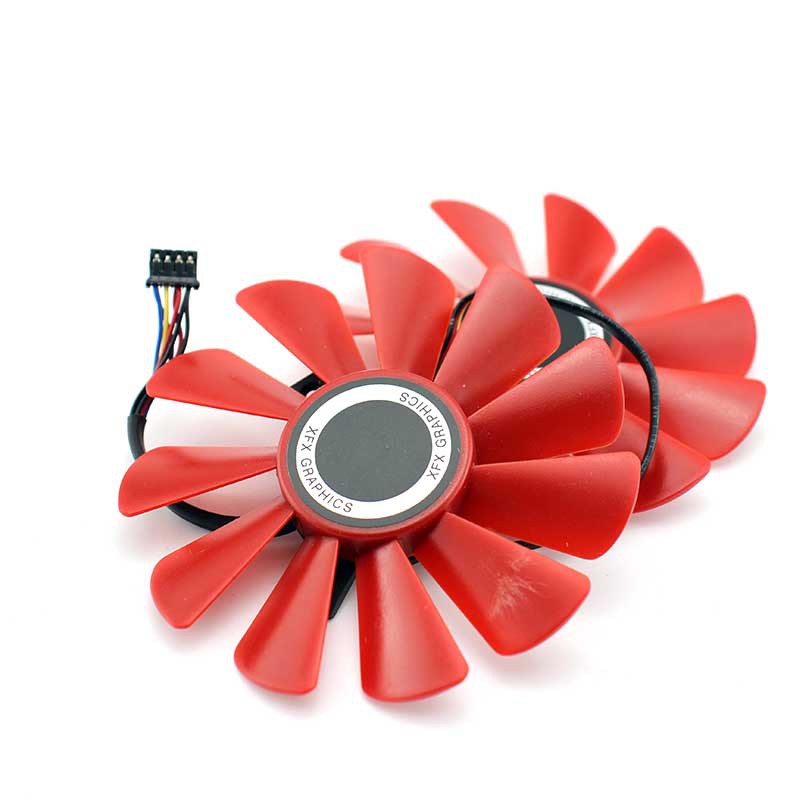 适用于讯景/xfx rx470 480 570黑狼版风扇474478 574 578显卡风扇
