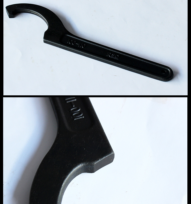 rsd月牙扳手勾头半圆勾型扳手水表盖专用油缸勾形扳手钩型月牙扳