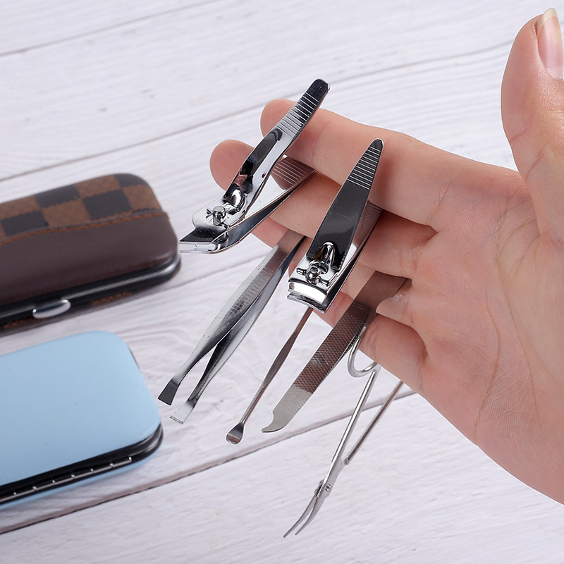 修甲套装 指甲剪指甲刀指甲钳6件套 挖耳勺美容美甲礼品定制logo